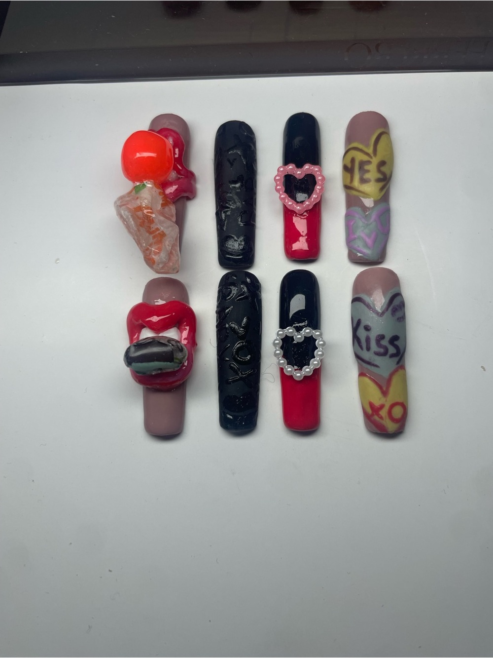 Maximalist 3D Decora Candy & Lips Custom Press On Nails